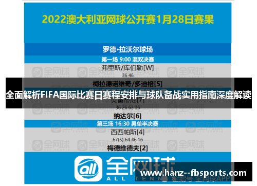 全面解析FIFA国际比赛日赛程安排与球队备战实用指南深度解读 全面解析FIFA国际比赛日赛程安排与球队备战实用指南深度解读